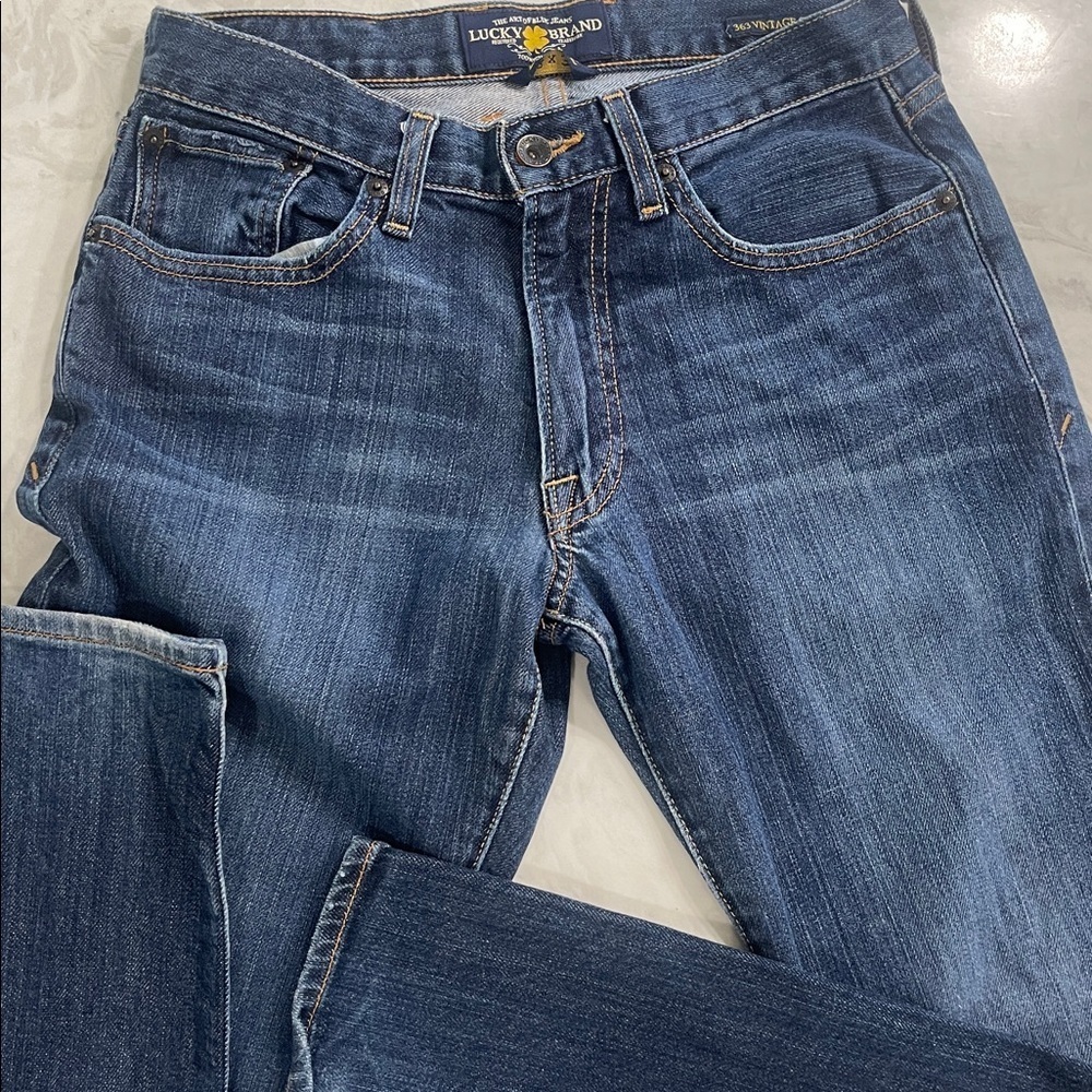 Lucky Brand Jeans Mens 28x32 Blue 363 Vintage Straight Premium Italian Denim